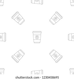 Coffee pattern seamless vector repeat geometric for any web design