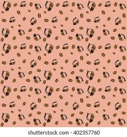 Coffee pattern simple seamless vector pattern, vector background