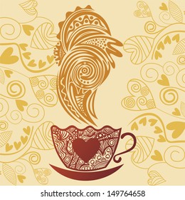 Coffee pattern vector illustration