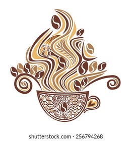 Coffee pattern vector illustration