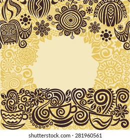 Coffee pattern vector illustration
