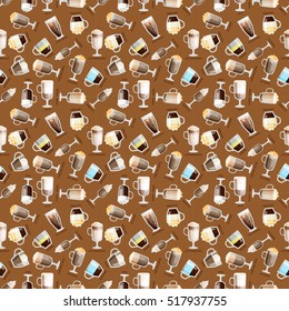 Coffee pattern vector illustration