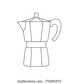 coffee percolator, maker, moka icon- vector illustration