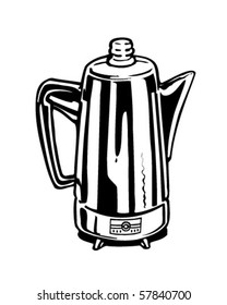 Coffee Percolator - Retro Clip Art