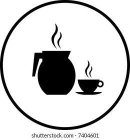 coffee pitcher and cup symbol