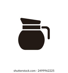 Kaffeekrug-Symbol. Flache Silhouettenausführung.