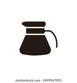 Kaffeekrug-Symbol. Flache Silhouettenausführung.