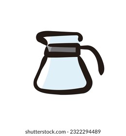 Coffee pitcher - Coffee icon (Hand-drawn line, colored version)