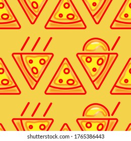 coffee pizza ice cream pattern for wallpapers