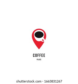 Coffee Place cafe resturant icon sign. Vector illustration template