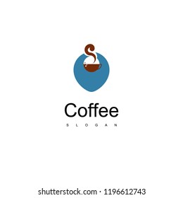 Coffee Place Logo Design Vector