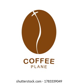 coffee plane logo, this logo is a unique logo so it is suitable to be used as your business identity.