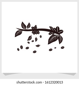 coffee plant design vector, coffee brand logo design template, coffee tree logo design vector
