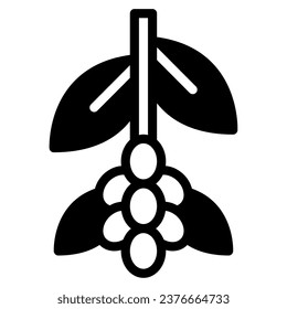 Icono de la bebida caliente de la planta de café