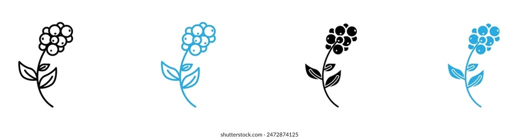 Coffee Plant Icon for Agriculture, Coffee Farming, and Botanical Illustrations