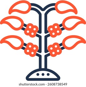 Coffee Plant Icon Color Line Vector Illustration