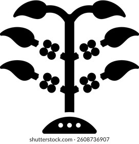Coffee Plant Icon Glyph Vector Illustration