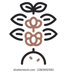 Coffee Plant Icon Illustration, for UIUX, infographic, etc
