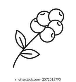 Coffee plant icon in liner stroke style