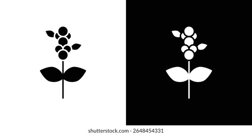 Coffee plant icon symbol collection. Flat vector stock illustration.