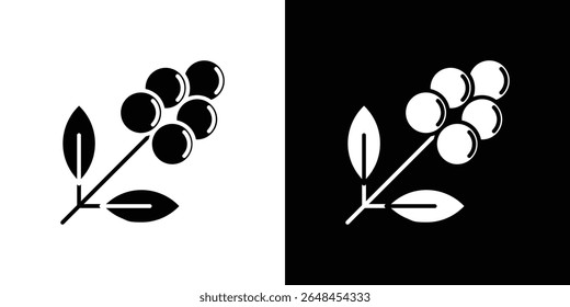 Coffee plant icon symbol collection. Flat vector stock illustration.