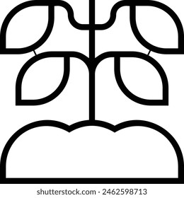 coffee plant icon. Thin linear style design isolated on white background