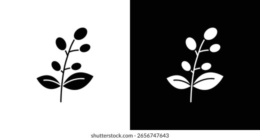Gráficos escalables del Vector del icono de la planta de café