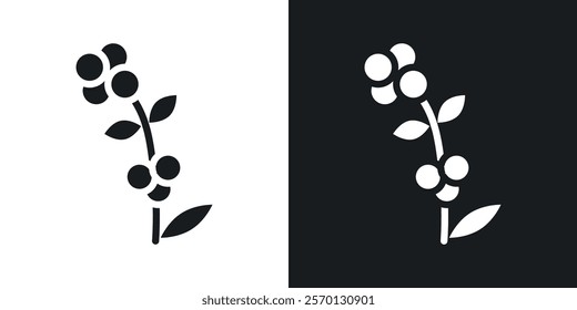 Coffee plant icons in flat syle