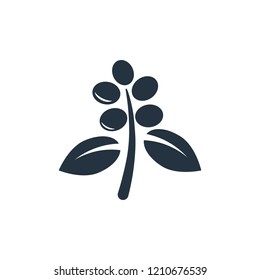 Coffee plant isolated icon on white background, 400 coffee set, logo and sign