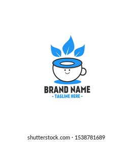 Coffee plant leaf nature logo for startup company business logo modern and clean