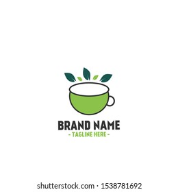 Coffee plant leaf nature logo for startup company business logo modern and clean