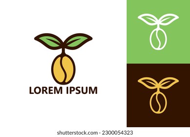 Coffee plant logo template design vector