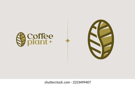 Plantilla de logotipo de la planta de café. Símbolo universal creativo premium. Ilustración vectorial. Plantilla de diseño Mínimo Creativo. Símbolo de identidad empresarial