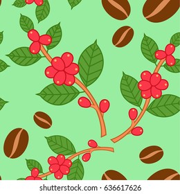 Coffee plant pattern.