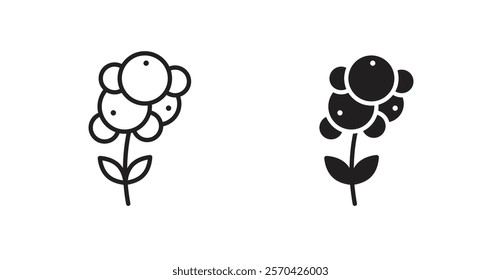 Coffee plant vector web icons set