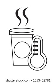 coffee in plastic container icon vector illustration design