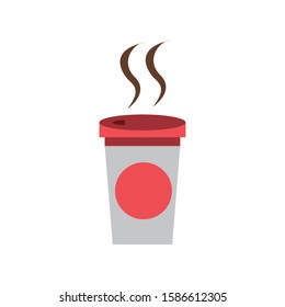 coffee in plastic container icon vector illustration design