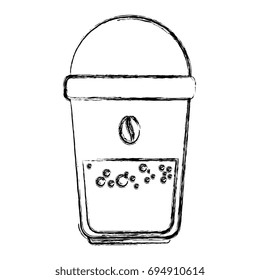coffee in plastic cup icon