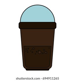 coffee in plastic cup icon