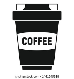 Coffee plastic cup icon. Simple illustration of coffee plastic cup vector icon for web design isolated on white background