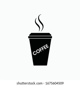 coffee plastic cup icon vector sign symbol isolated