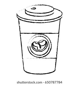 coffee plastic cup isolated icon