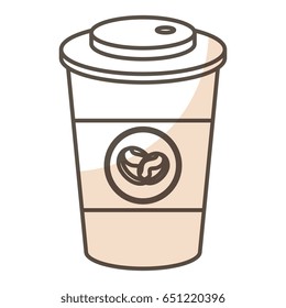 coffee plastic cup isolated icon