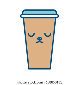 coffee plastic cup kawaii character