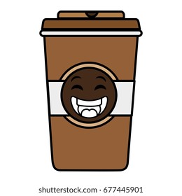 coffee in plastic cup kawaii character