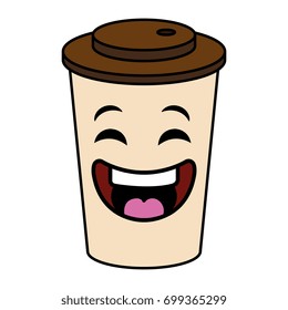 coffee in plastic cup kawaii character