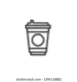 Coffee Plastic Cup line icon. linear style sign for mobile concept and web design. Take away coffee cup outline vector icon. Symbol, logo illustration. Pixel perfect vector graphics