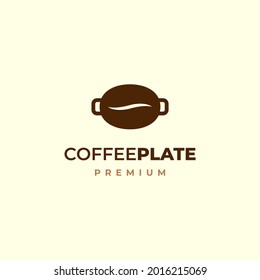 Coffee Plate Solid Color Simple Modern Icon Logo Design Vector