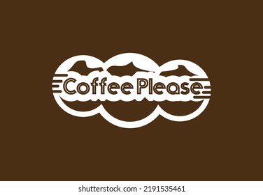 Coffee please t shirt and sticker design template