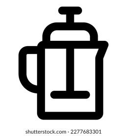 coffee plunger vector icon illustration asset